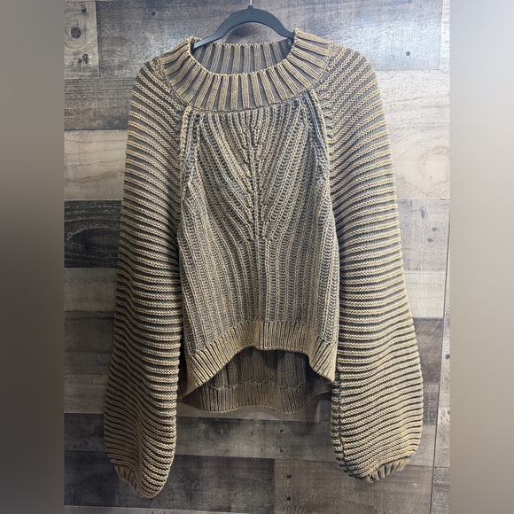 BOHME Women’s Crewneck Balloon Sleeve Sweater Size XL - Picture 2 of 5